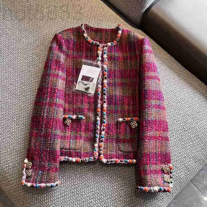 Designer Jacket Women New 2023 Winter Jacket Women Designer Fashion Camellia Tweed Jacket Coat Overcoat Coats Women Birthday Christmas Gift ZBD5