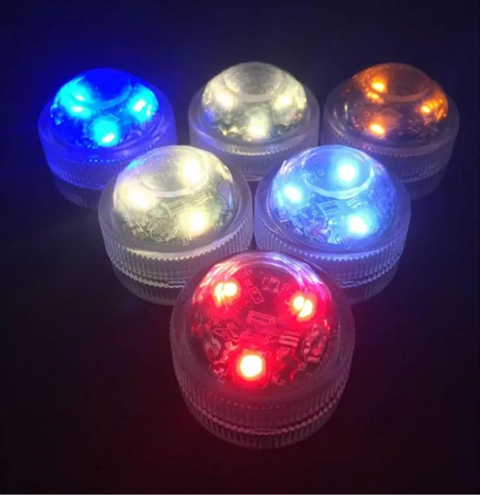 Submersible LED Light Waterproof LED Floralyte Multi Colors LED Tea Light with Remote Control 100pcslot2272063