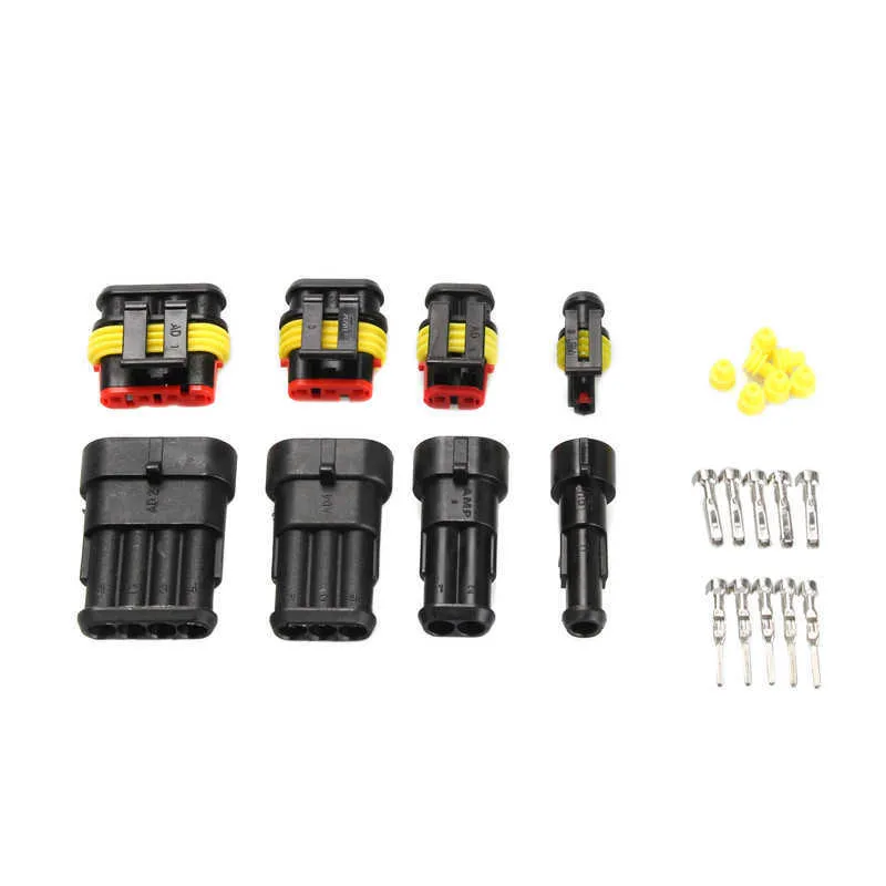 Electrical Wire Connectors Kit 15 Kits Super Seal Waterproof Electrical Connectors - 2, 3 & 4 Pin Car Wire Plugs Wire Connector Kit - Foto 12