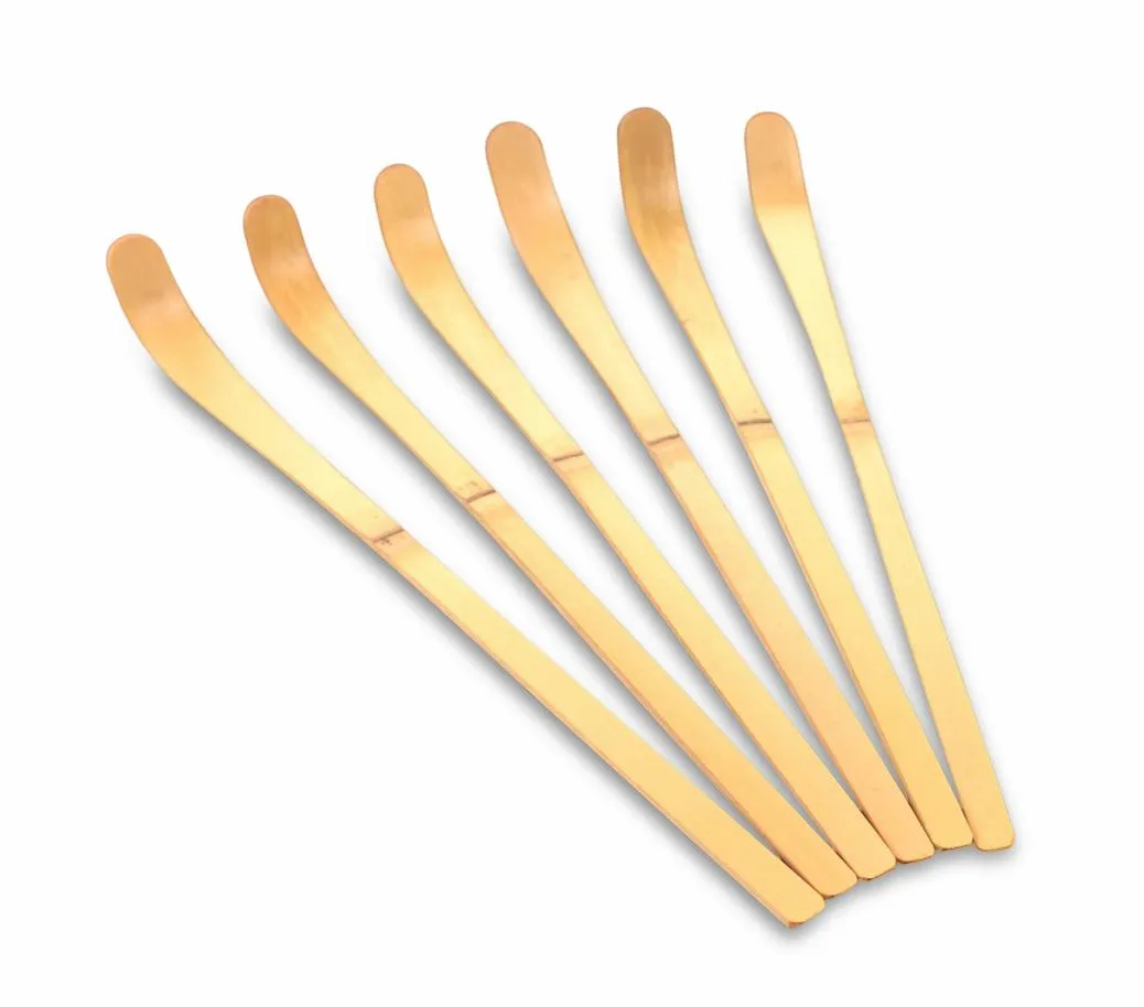 Lot Natural Bamboo Matcha Tea Scoop Ceremonia Chashaku Bamboo Tea Spoon Tool 18cm herbata Scoops4082639