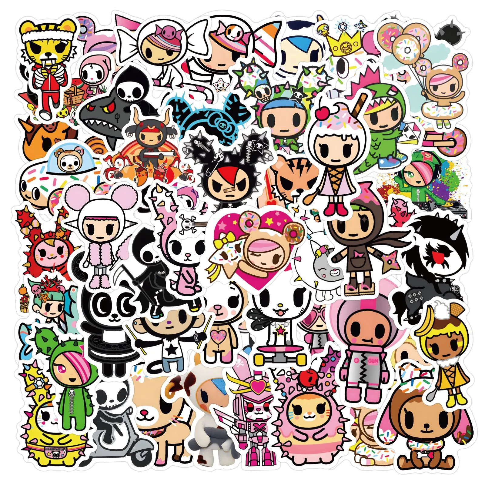 Autocollants Tokidoki, étiquette Graffiti basilic ensoleillé, pour ordinateur portable, moto, bagage, guitare, vente en gros, 50 pièces