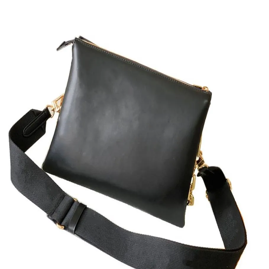 Modedesigner väskor damkedja äkta svart läder stor kapacitet axelväska hög kvalitet crossbody väska#57790310k