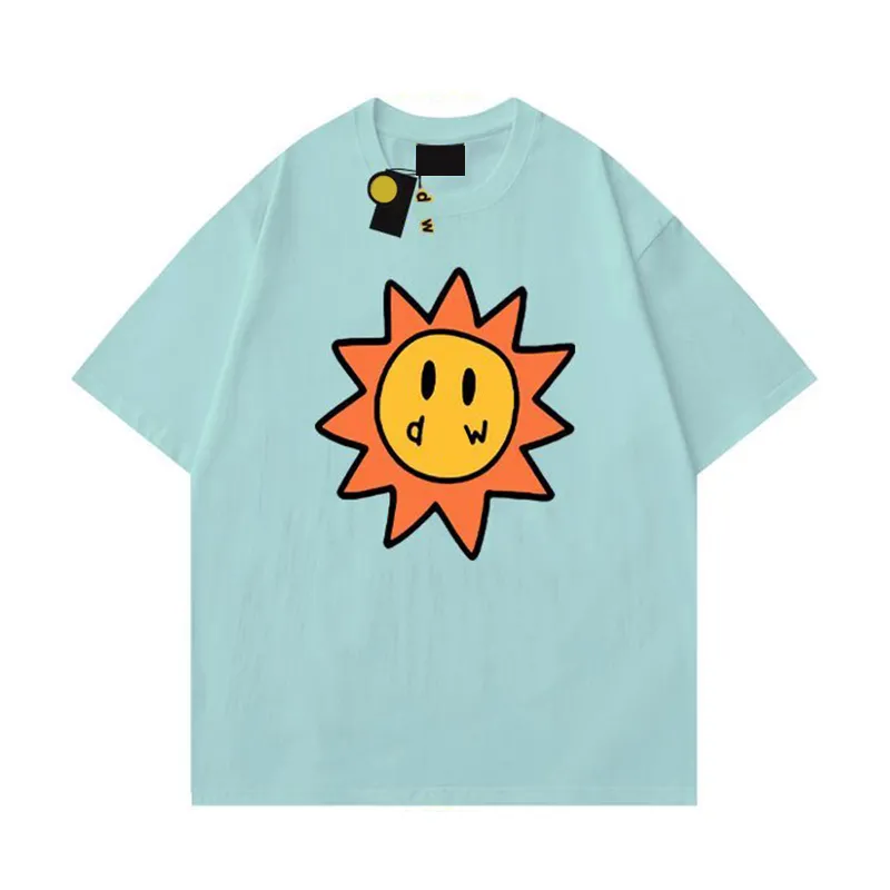 Top Drawdrew T Shirt Woman Men Designer T Shirt Smiley Sun Playing Cards Tee Drawdrew T Shirt Graphic Tee Drew Tshirt Summer Clothe Short Sleeve Casual 975