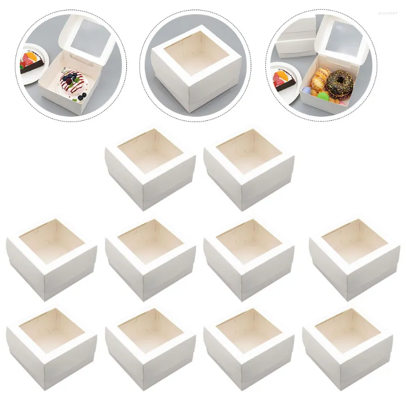 Gift Wrap 10 Pcs Cupcake Boxes Cupcakes Containers Disposable Mousse Cup Baking Box Biscuit Macaron