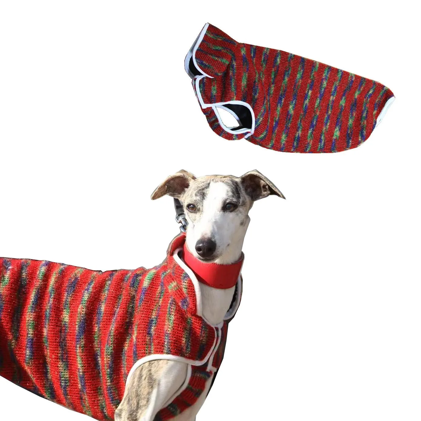 Sweaters Winter Pet Clothes Walking Doggy Warm Sweater Coat Vest Soft Fleece Clothing for Whippet Greyhound Suit Racing Dog Jacket