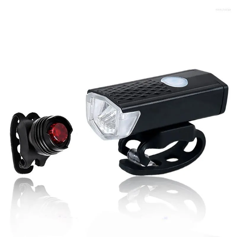 Vélo Lumières Lumière USB Rechargeable 300 Lumens Vélo Lampe Avant Phare Accessoires
