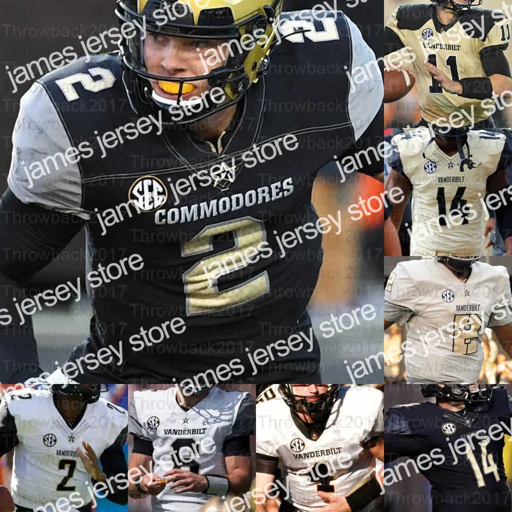 American New Wear Custom Vanderbilt Commodores College Football Jerseys Chris Williams Deuce High