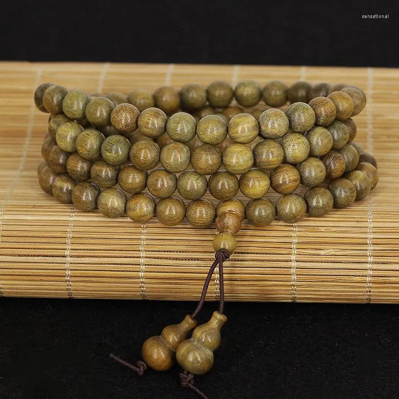 Strand Green Sandalwood Armband 108 Rosary Holy Buddha Beads Diy Disciples Gourd Style Fragrance Men Women Manufacturer