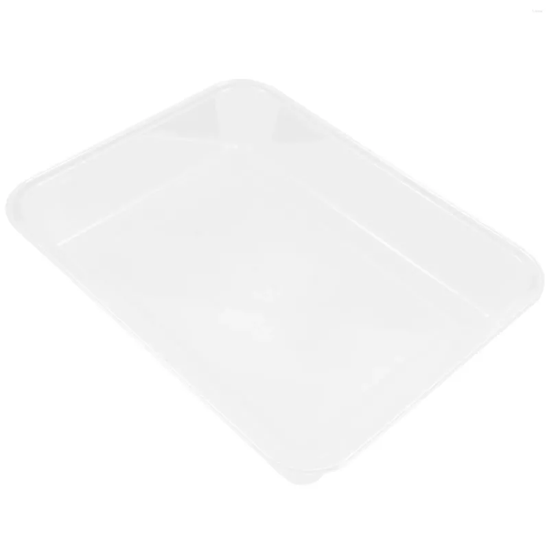 Plates Bread Pan Serving Tray Acrylic Trays Display Dessert Large Organizing Kitchen Counter