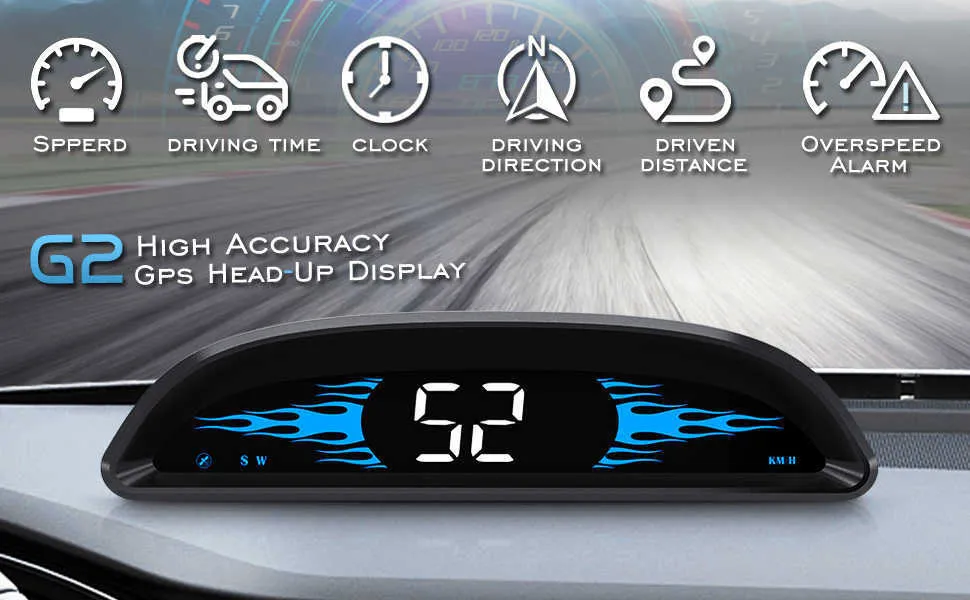 Universal Digital GPS Tachometer Auto HUD Head Up Display Multifunktions  GPS Geschwindigkeitsmesser Elektronikzubehör Für Alle Autos Von 18,98 €