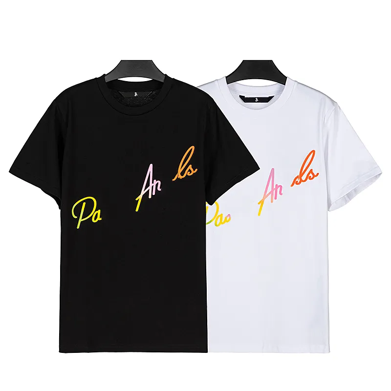 Mens T Shirt Palms Designer للقمصان النسائية أزياء Tshirt مع رسائل الملائكة الصيفية غير الرسمية قصيرة الأكمام TEE 178