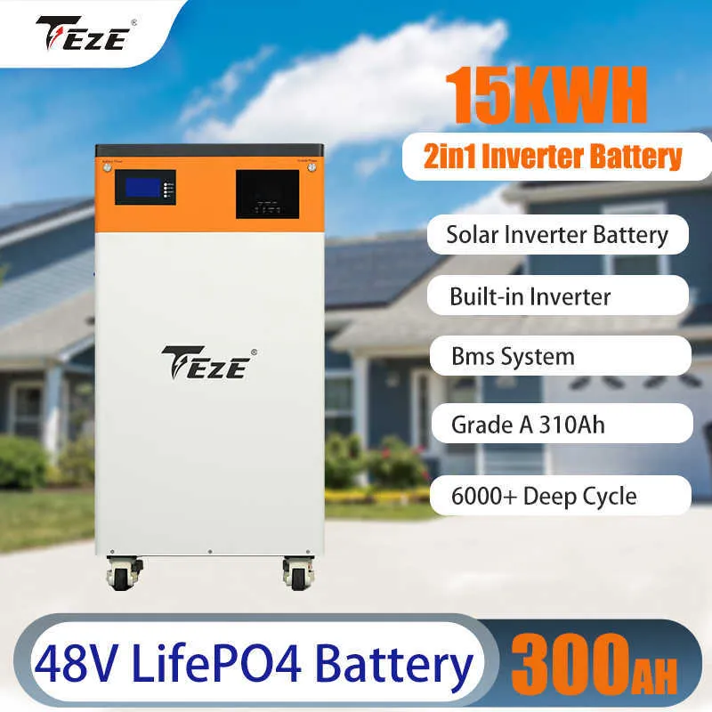 All-in-One 48V 51.2V 300Ah LiFePO4 Battery Solar Power System,15KWH ...