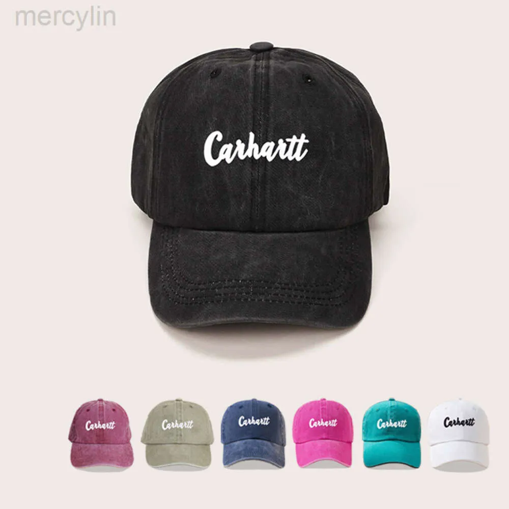 Designer Carhart Hat Caps Old Spring and Summer Print Wash Horsetail Baseball Cap Casual Versatile Sunshade Cap Men