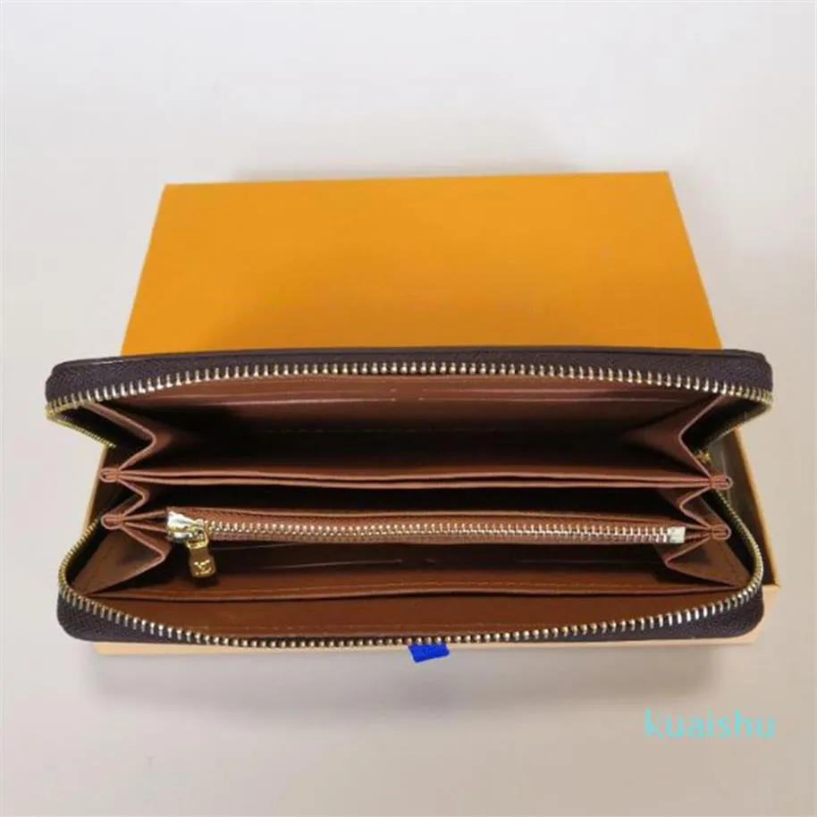Zippy portfel pionowy Najbardziej stylowy sposób noszenia karty pieniędzy i monety słynne projektowanie mężczyzn skórzana torebka uchwyt karty długi 2491