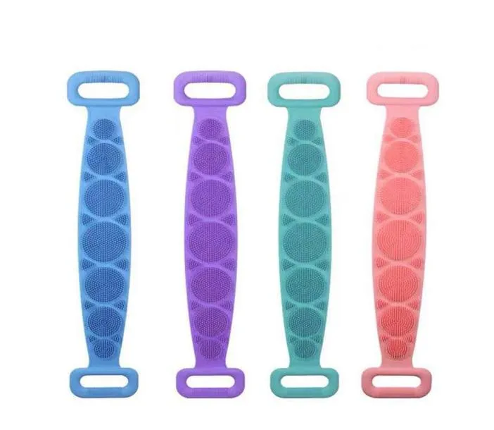 Accueil Magique Silicone Brosses De Bain Serviettes Frotter Dos Boue Peeling Corps Massage Douche Étendu Épurateur Peau Propre Wholea345779819