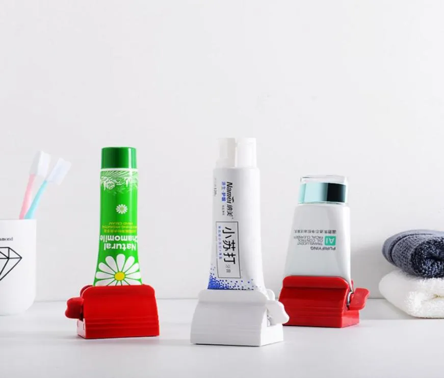 Dispositivo de pasta de dente para economia de energia, dispensador multifuncional de pasta de dente, limpador facial, clipes, tubo preguiçoso manual 1352984