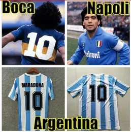 Commemorate Retro Napoles 1987 Boca Juniors 1981 Maradona 1986 Soccer Jersey 1978 Vintage Football Shirt Kit Classic Uniform