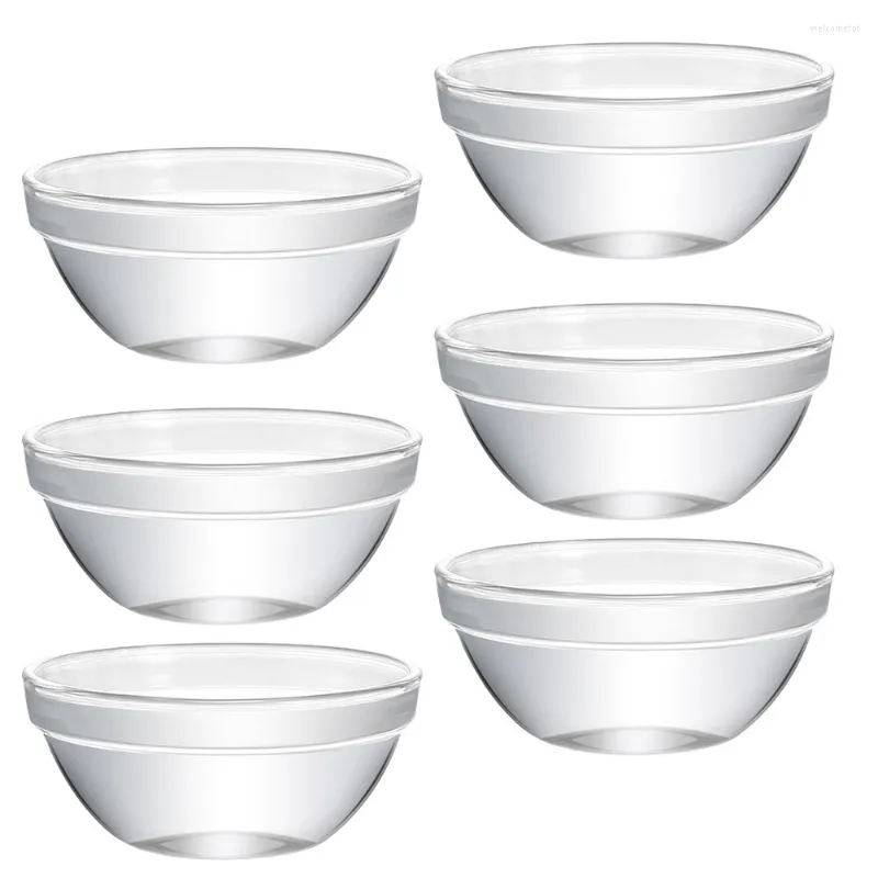 Zestawy naczyń stołowych 6PCS szklane deserowe miski Stackable Parfait Cups Mousse Bowls Warzywki Owoce