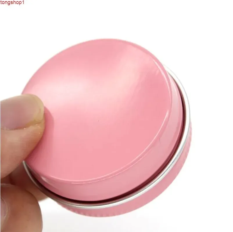 Aluminum Metal Pink Jars Professional Cosmetic Refillable Container Cream Jar Pot Bottle Makeup Cases Storage Boxgood 100pcs 15g