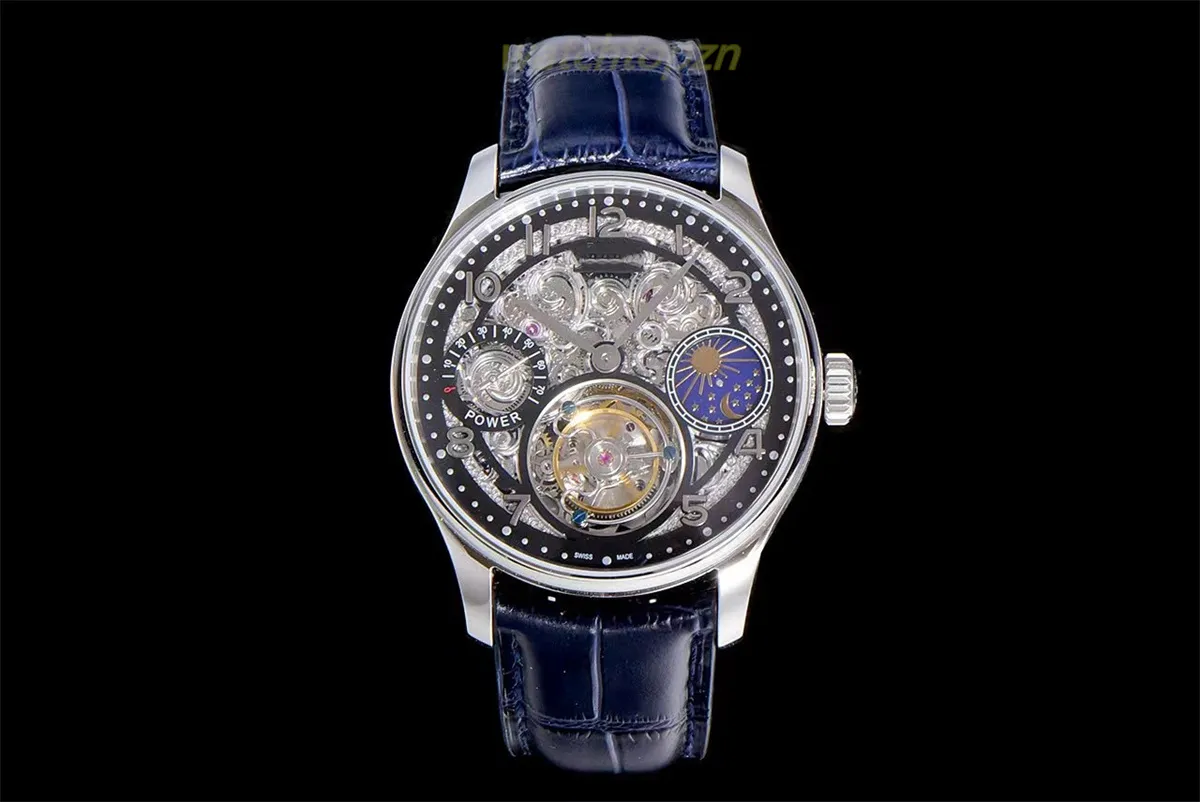 IW504501 Watch 316L fine steel case Calfskin strap 42mm diameter sapphire mirror mens watches