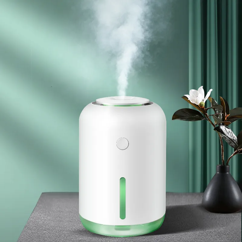 Fuktare 260 ml Luftfuktare Elektrisk USB -uppladdningsbar aromdiffusor Mist Maker med LED -lampan för sovrumshembilrenare Humificador 230427