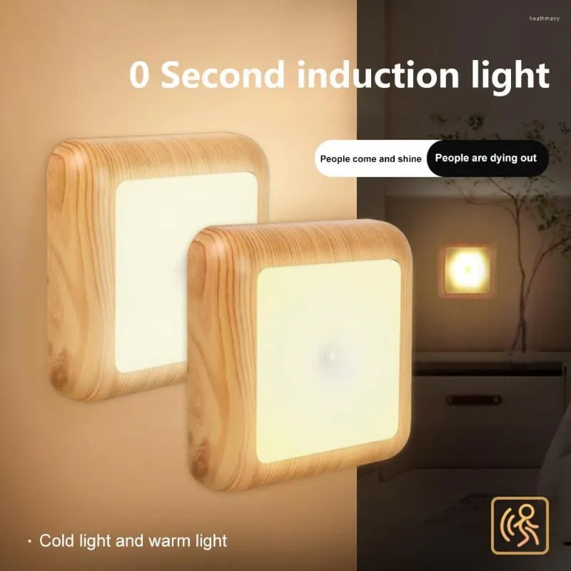 Veilleuses capteur de mouvement lumière LED armoire alimentée par batterie lampe de chevet pour la maison placard éclairage alimentation