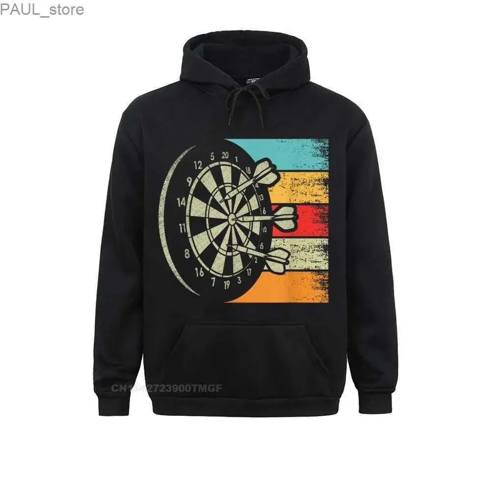 Herrtröjor tröjor varumärke kvinnors tröjor vintage dart dartboard bullseye pil dart älskare t-shirt tryckta hoodies sportkläder lång ärm231122