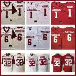 Oklahoma Sooners Football Jerseys 1 MURRAY 2 LAMB 6 MAYFIELD 28 PETERSON 32 PERINE 44 BOSWORTH NCAA College Football Jersey