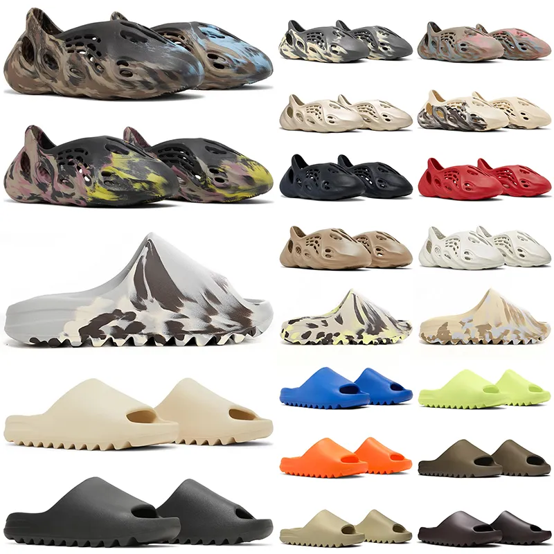 Slipare för män Kvinnor Designer Slides Bone Desert Sand Onyx Azure Slipper Mens Womens Yeeziness Slide Outdoor Shoes