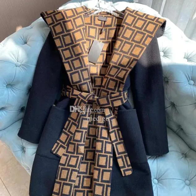 여자 트렌치 코트 디자이너 여성 코트 파카 파카 따뜻한 재킷 패션 윈드 브레이커 울 클래식 재킷 슬림 아웃복 M131