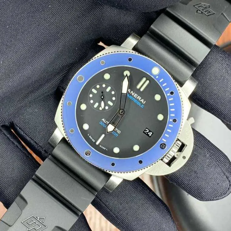 Paneraii Paneria Mens Designer Watch Watches Mechanical vs Series Blue Panerai Ceramic Ring Sport Wristwatches MZN3