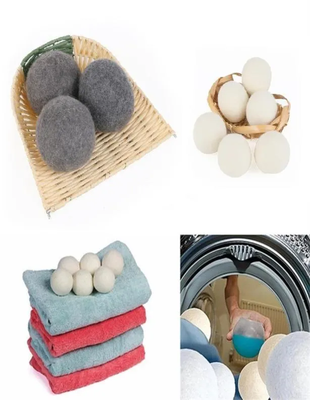 Prodotti per il bucato Palline per asciugatrice in lana Ammorbidente riutilizzabile Palla per bucato da 6 cm Accessori per lavatrice domestica2054235