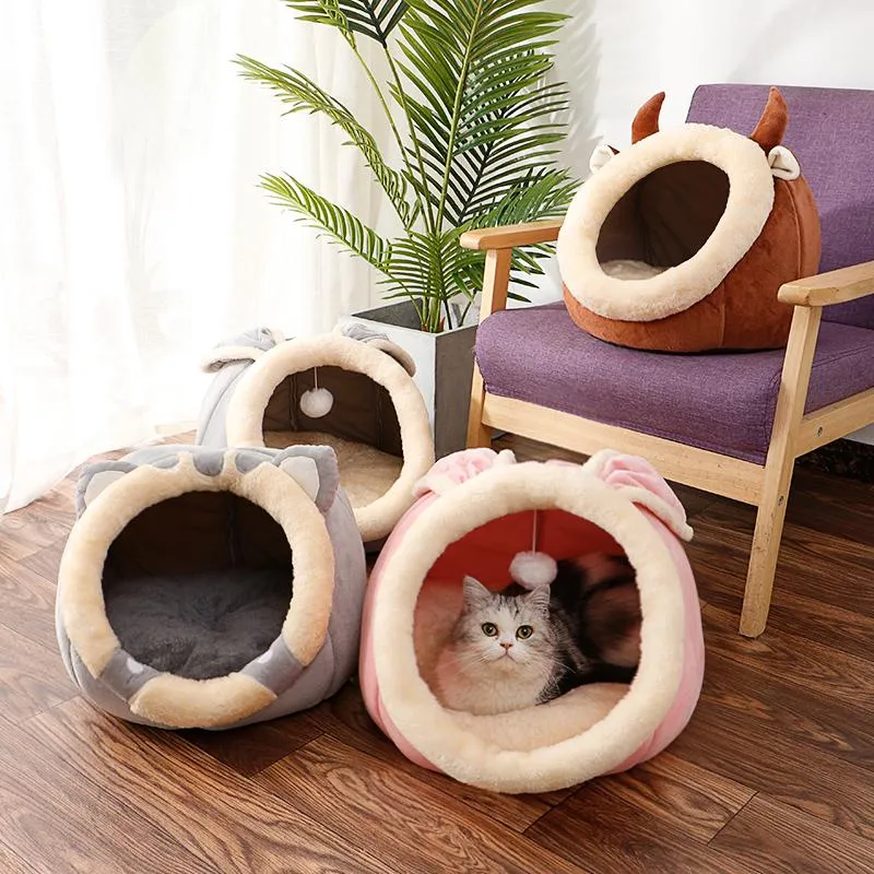 Tapis nouveau sommeil profond lit pour animaux de compagnie chat panier chaise longue petit chien grotte lit canapé animal de compagnie confortable tente lapin maison chats produits accessoires pour la maison