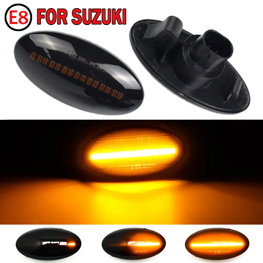 2 clignotants LED séquentiels, feu de position latéral pour SUZUKI Alto Celerio Jimny Splash Swift III 2005 – 2010 Swift IV 2010