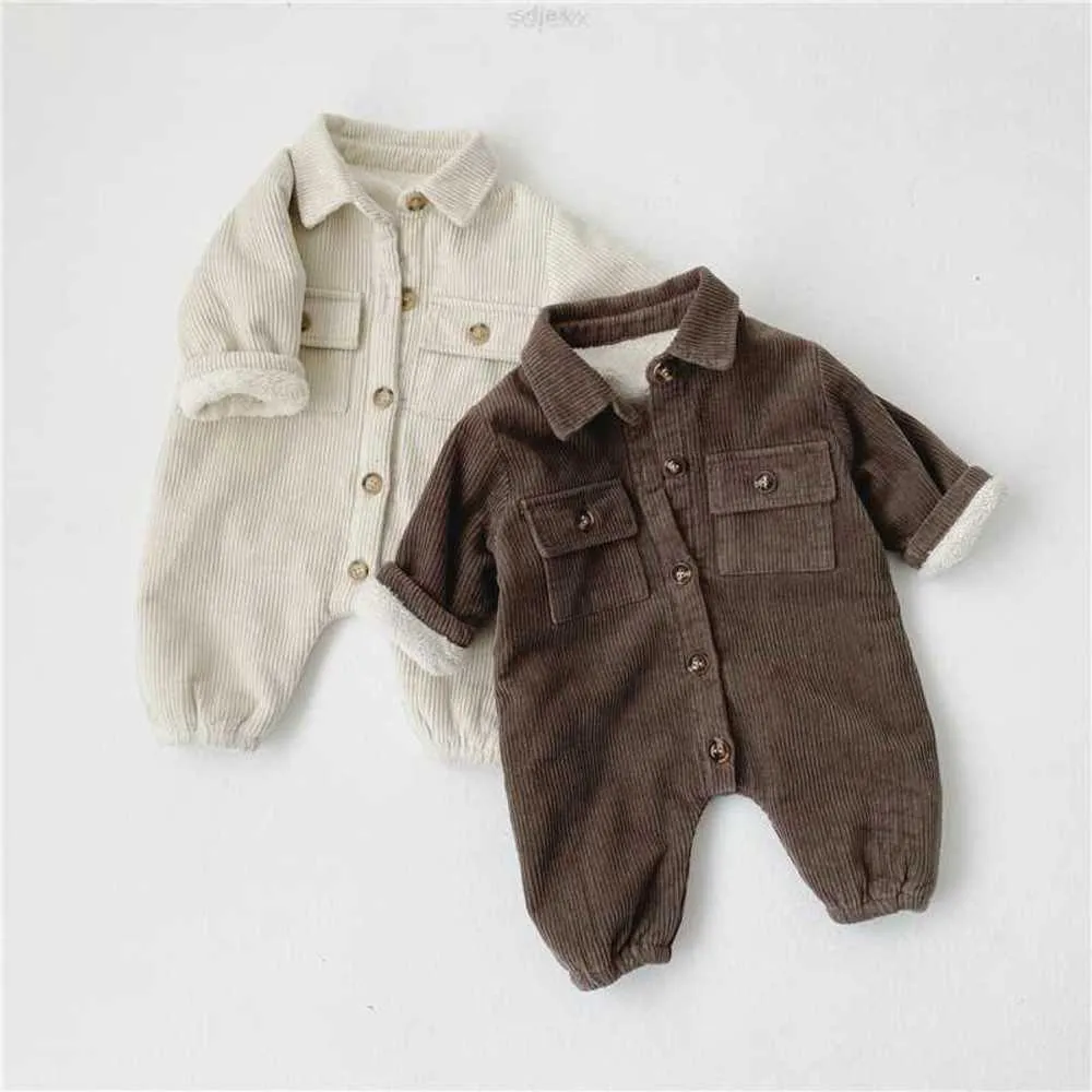 Ensembles de vêtements 2023 nouveau-né automne bébé vêtements tissu naturel Sofe polaire chaud Ropa De Bebe coton bio garçons et filles hiver barboteuse