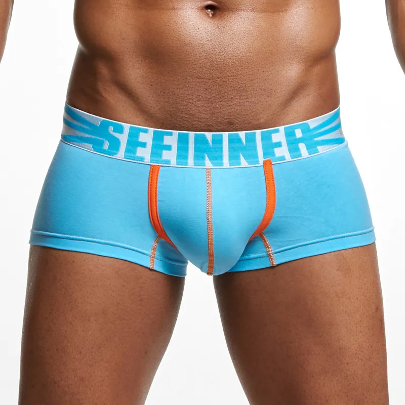 Mutande 22 Stili Seeinner Intimo Boxer Uomo Moda Sexy Gay Pene Pouch Mens Trunks Mutandine maschili Calzoncillos Hombre 230426