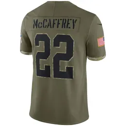 Football Jersey Carolina``Panthers``MEN Christian McCaffrey D.J. Moore Jeremy Chinn 2022 Salute To Service