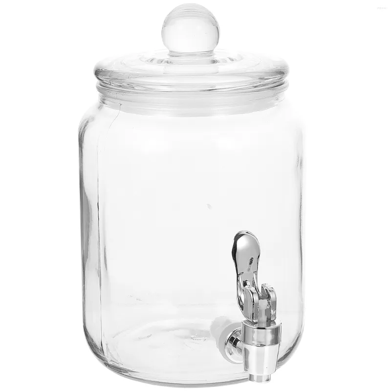 Dinnerware Sets Transparent Bucket Storage Jar Clear Abs Spigot Brewing Bottle Glass Containers Sealing Tank Cold Pitcher Beverage