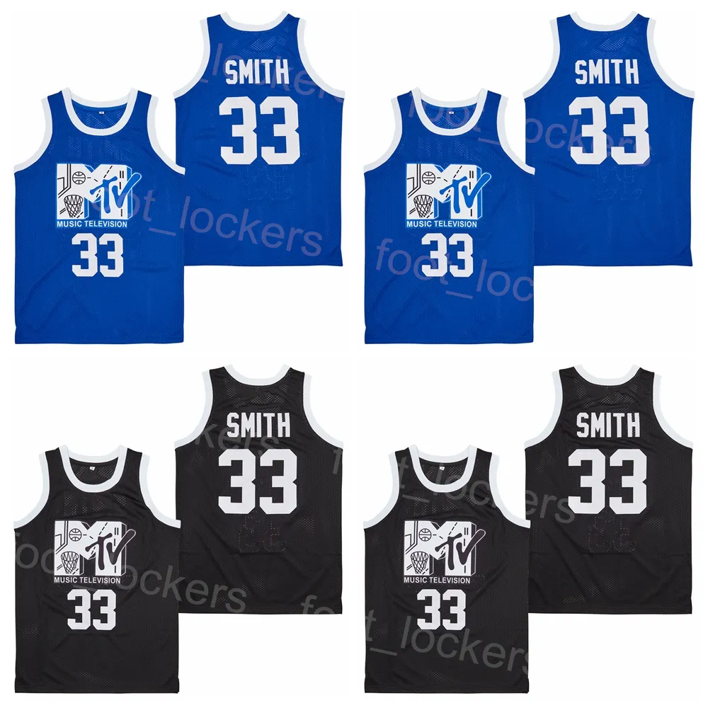 Film MTV Music Television Jersey Basketball 33 Will Smith Film First Annual Rock N Jock Bball Retro Sport Pullover traspirante Shirt Hiphop College traspirante Hiphop College Cuci