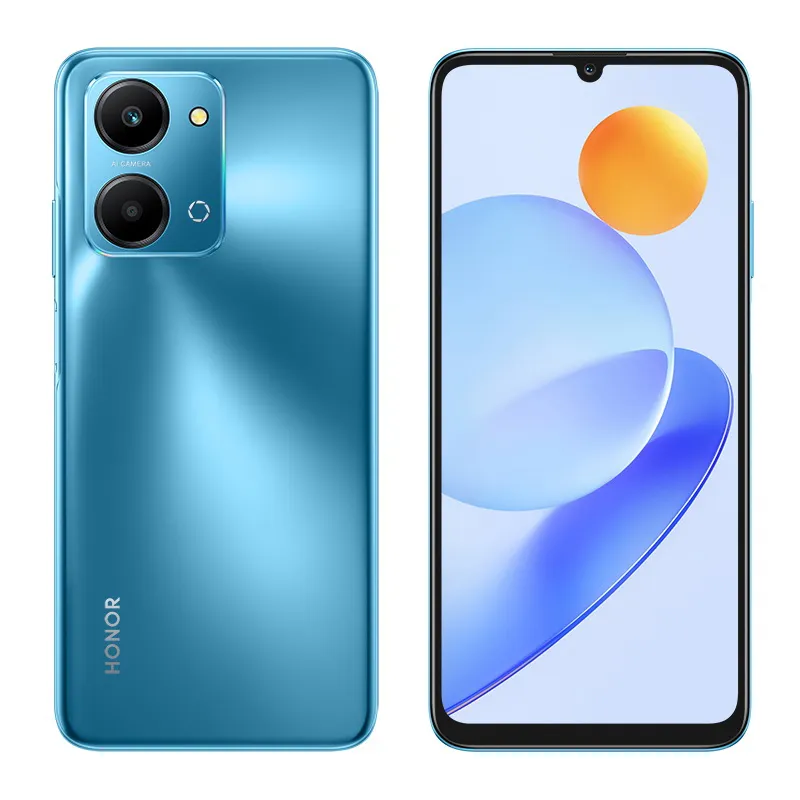 Téléphone portable d'origine Huawei Honor Play 7T 5G intelligent 8 Go de RAM 256 Go de ROM MTK Dimensity 6020 Android 6,74 "LCD plein écran 50,0MP AI 6000mAh OTA Face ID téléphone portable d'empreintes digitales