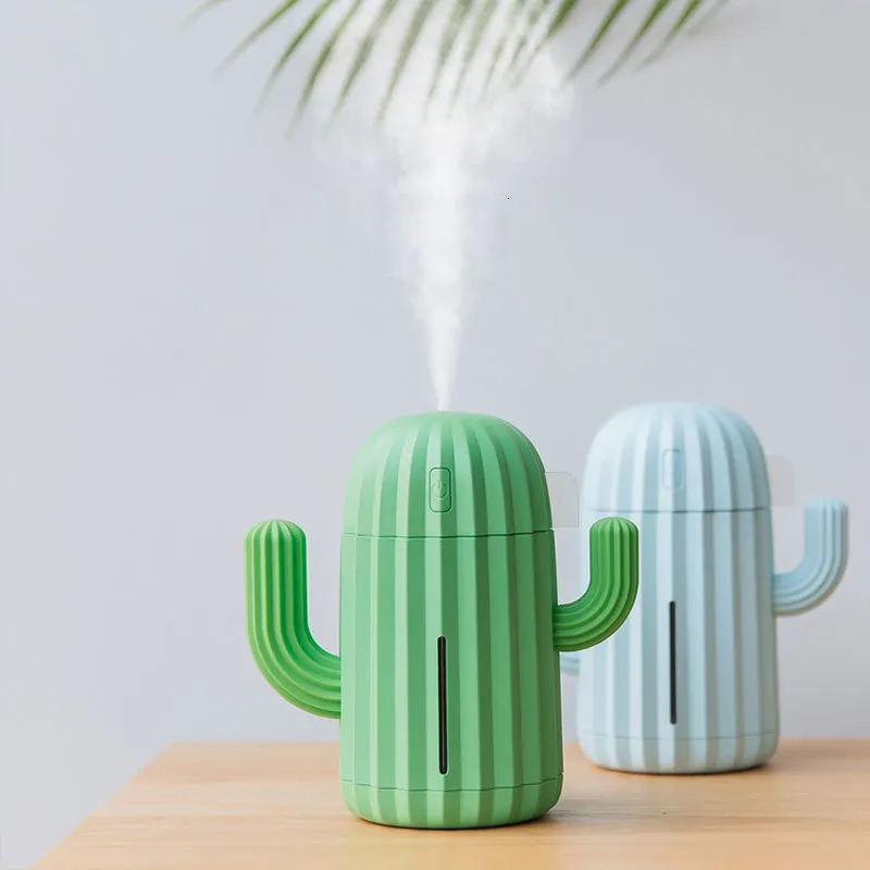 Bevochtigers 340 ml draagbare elektrische aroma diffuser cactus luchtbevochtiger USB ultrasone luchtdiffuser humidifi lucht voor slaapkamer bureaubladdecor 230427