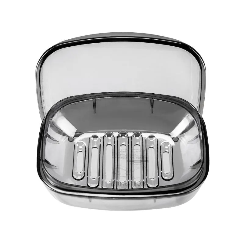 Gerichte PCDG Material Hochwertiges Seife Aufbewahrungsbox Dish Bad Accessoires Seifenkastenhalter mit Decklidwasser undak -Design