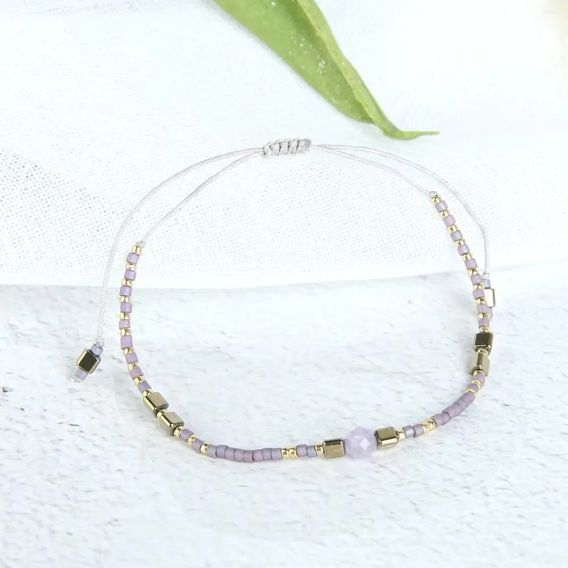 Strand KELITCH Couleur Violet Bracelets à Cordes pour Femmes Perles de Rocaille Amitié Plage Arc-en-Ciel Miyuki