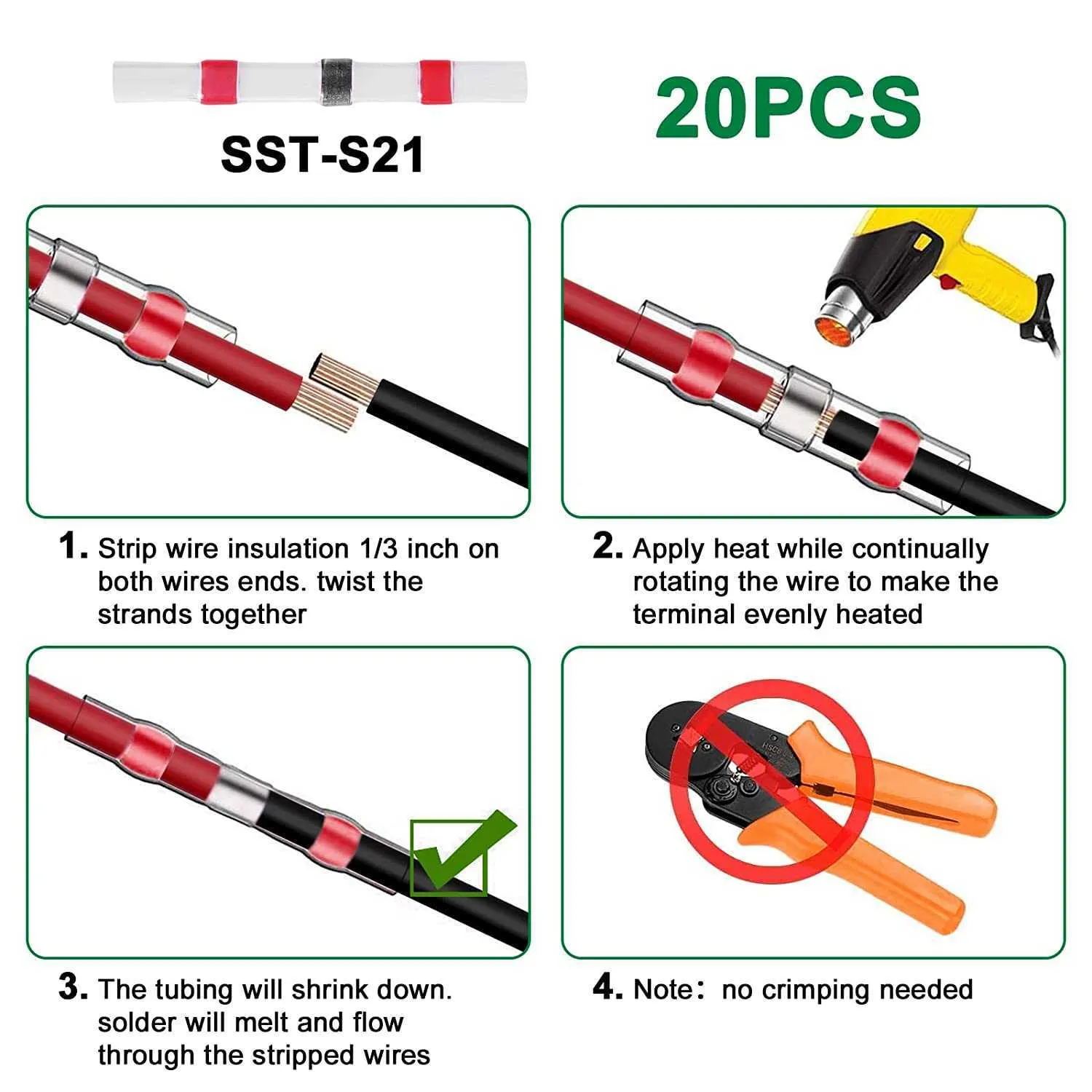 5 Kit 4 Pin Way Waterproof Electrical Connector Series Terminal 12 AWG  Connectors Housing Terminals Sealed Wire for Car 