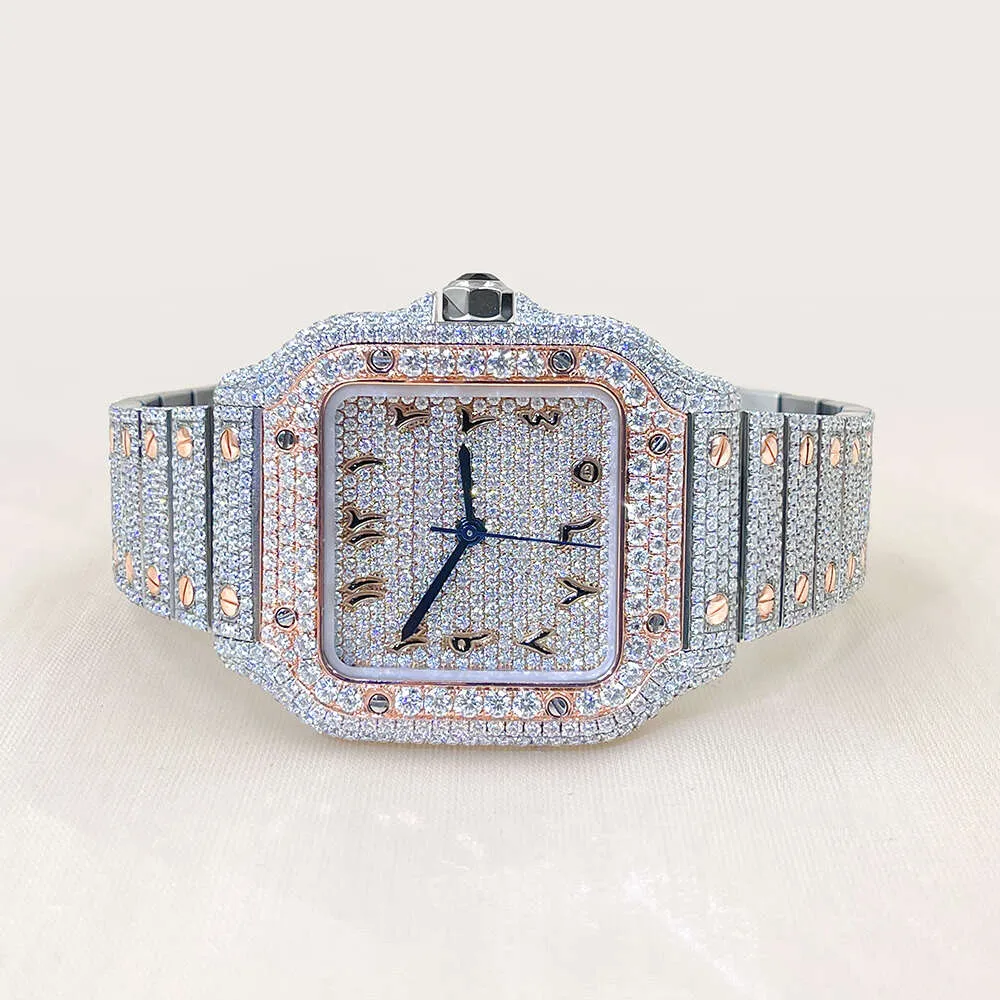 Iced Out Moissanite Watch VVS/VS1 Certified, Custom Diamond Hip Hop  Jewelry, Pass Tester, Luxury Buss Down Style Limited Offer!