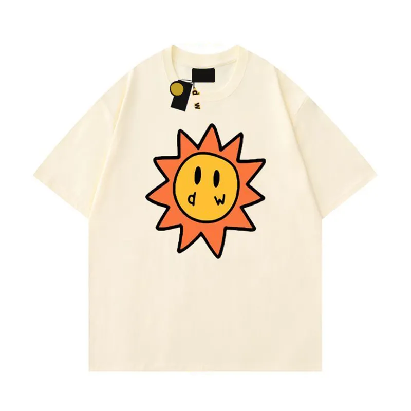 Top Drawdrew T Shirt Woman Men Designer T Shirt Smiley Sun Playing Cards Tee Drawdrew T Shirt Graphic Tee Drew Tshirt Summer Clothe Short Sleeve Casual 975