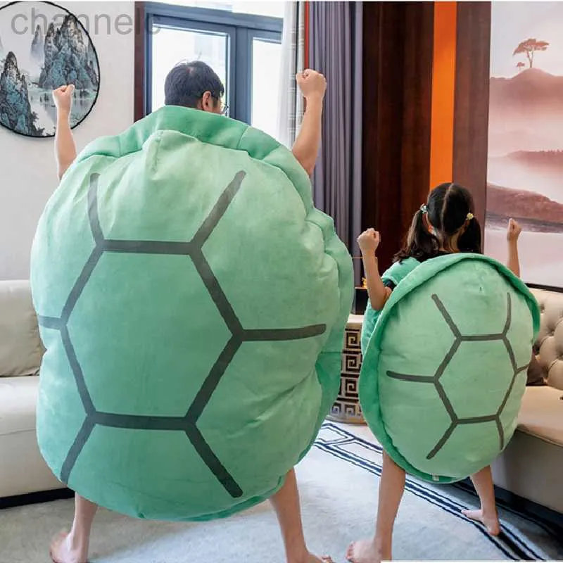 Nadziewane pluszowe zwierzęta zabawne noszenie żółwia