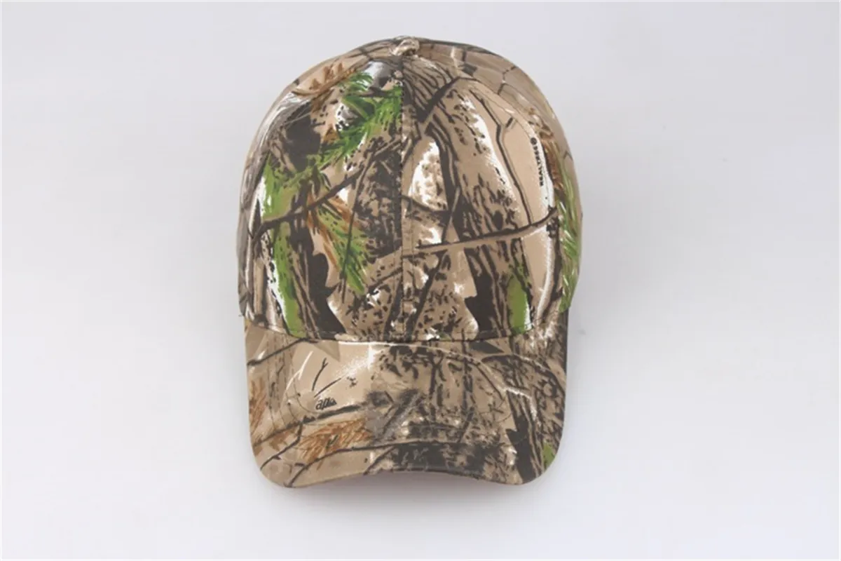 Forest Camouflage Sun Hat Baseball Cap vår sommar justerbar bomull toppade mössa fritid hattar snapback caps cs utomhus stridsmaterial