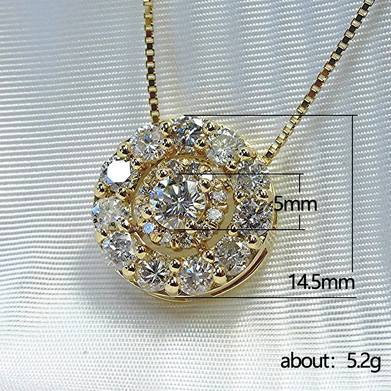 Collar con colgante de piedra de diamante de circonia cúbica blanca adornado a la moda Simple para mujer, cadena de Color dorado, regalo de joyería