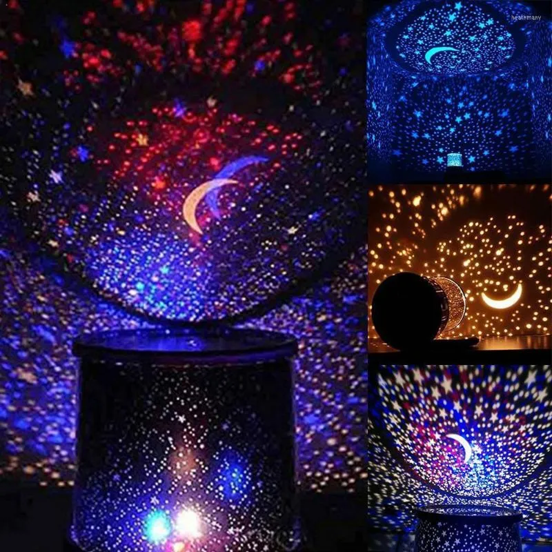 Nachtlichten Romantisch verbazingwekkende Cosmos Moon Kleurrijke Master Star Sky Lamp Projector Kerstlicht Kid Chidren Present Gift University E9E3